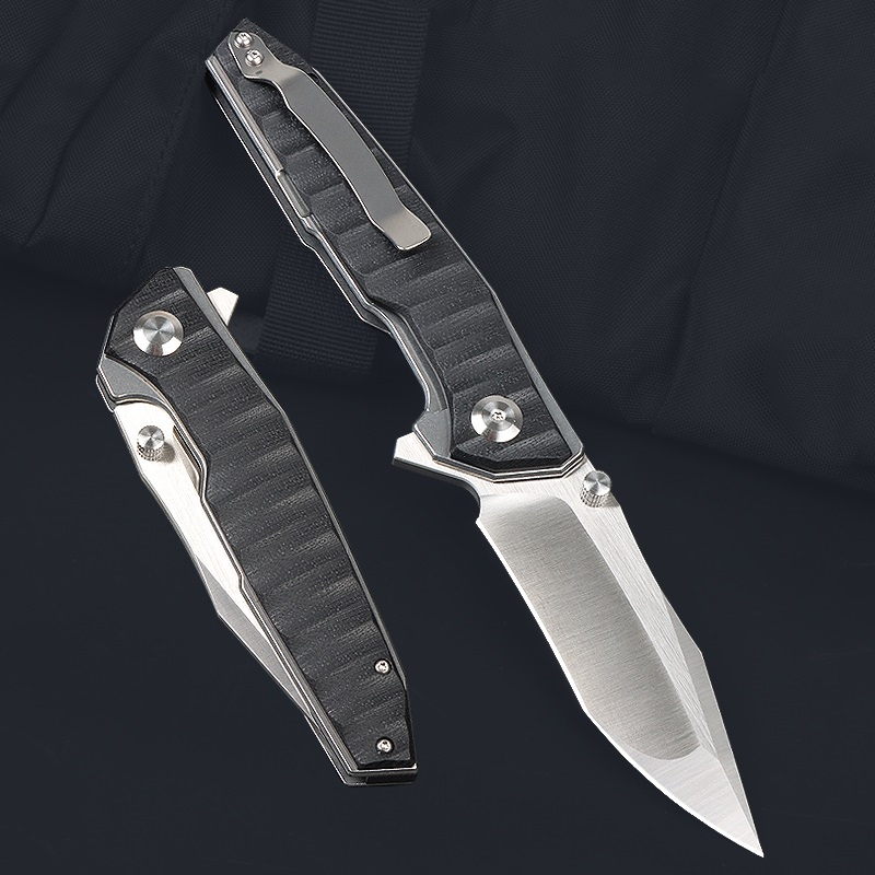 FD028 Two Colors No Logo Fast Opening G10 Handle Folding Knife UD408775